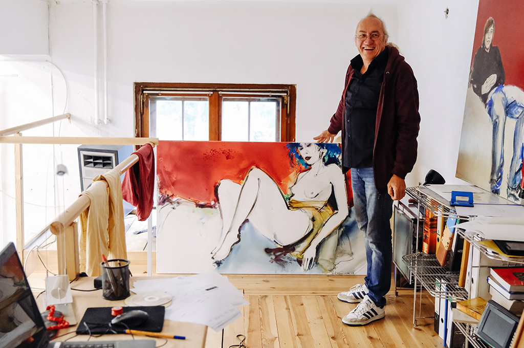 Paul Kaminski in seinem Atelier