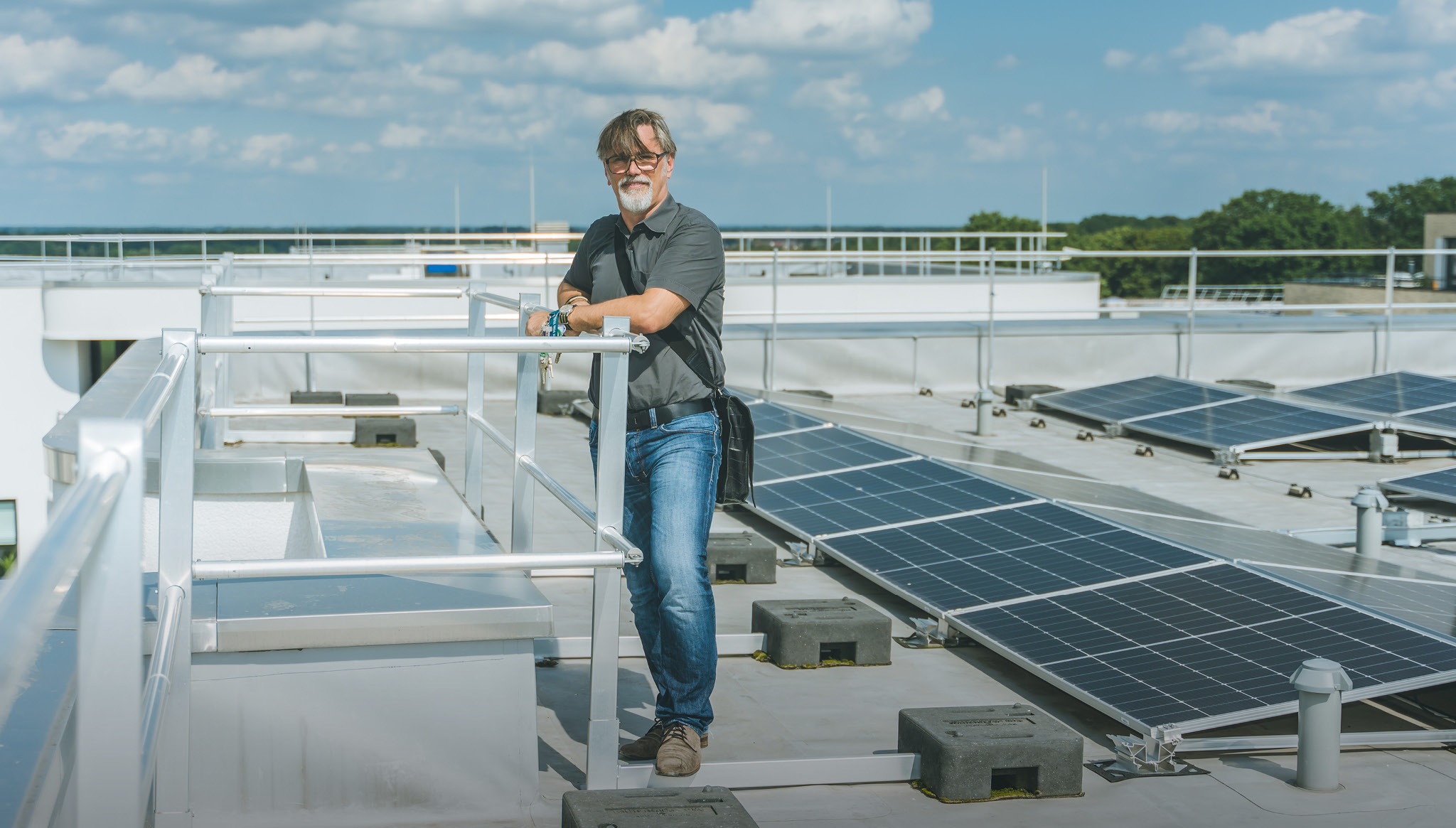 Frank Petershagen auf Solardach