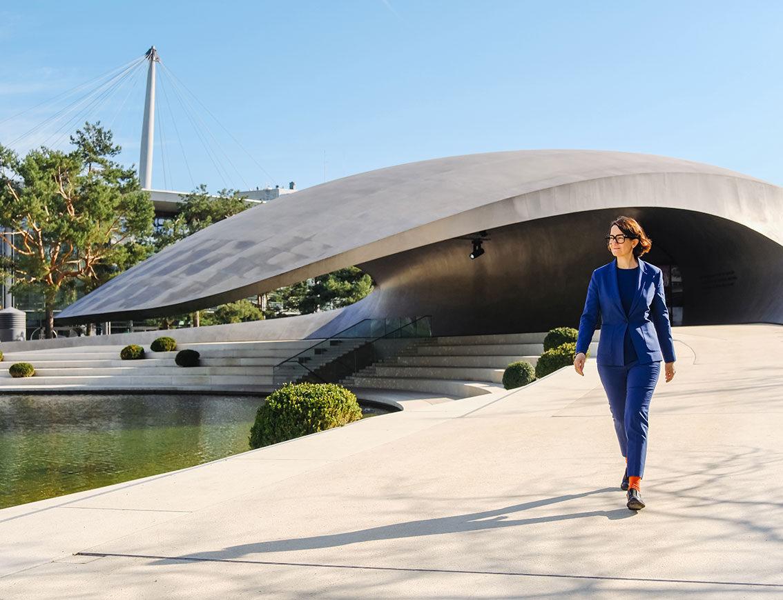 Edith Gerhardt in der Autostadt