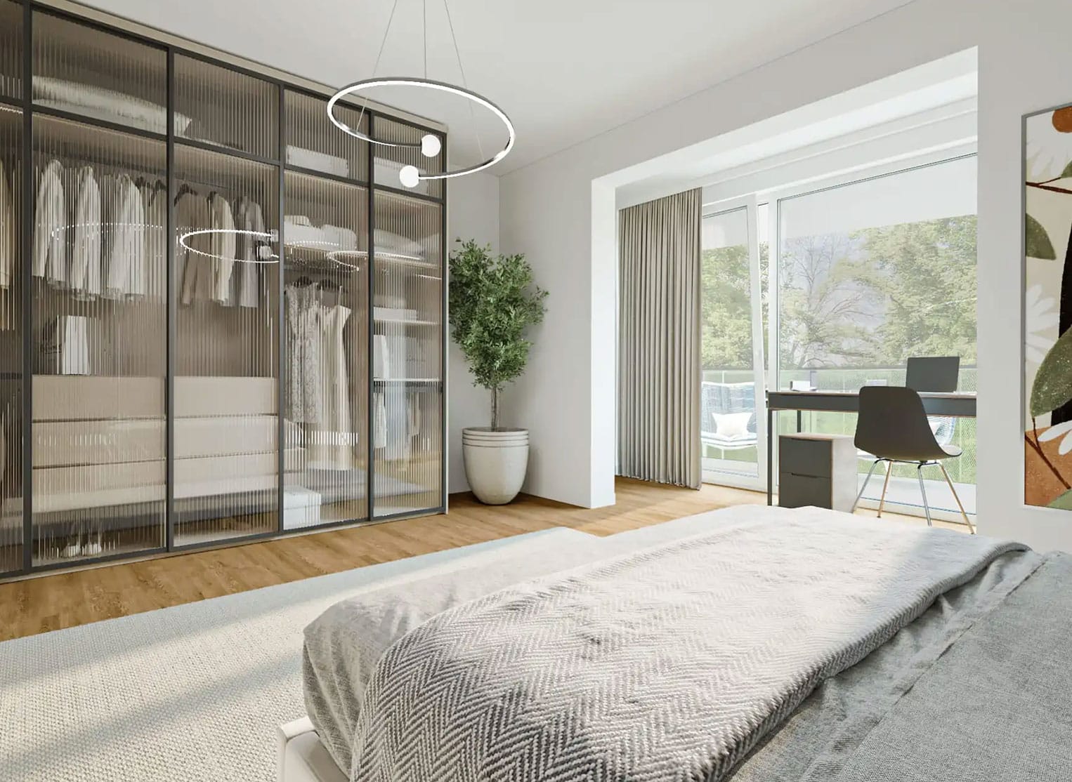 Mozartbogen Wohnung 2, Schlafzimmer